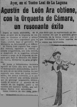 Agustín León Ara obtiene (...) un resonante éxito