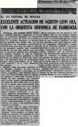 Excelente actuación de Agustín León Ara con la Orquesta Sinfónica de Florencia