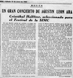 Gran concierto de Agustín León Ara